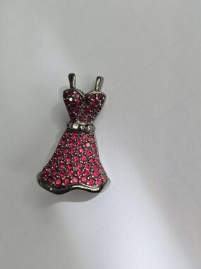 Swarovski Red Dress Brooch